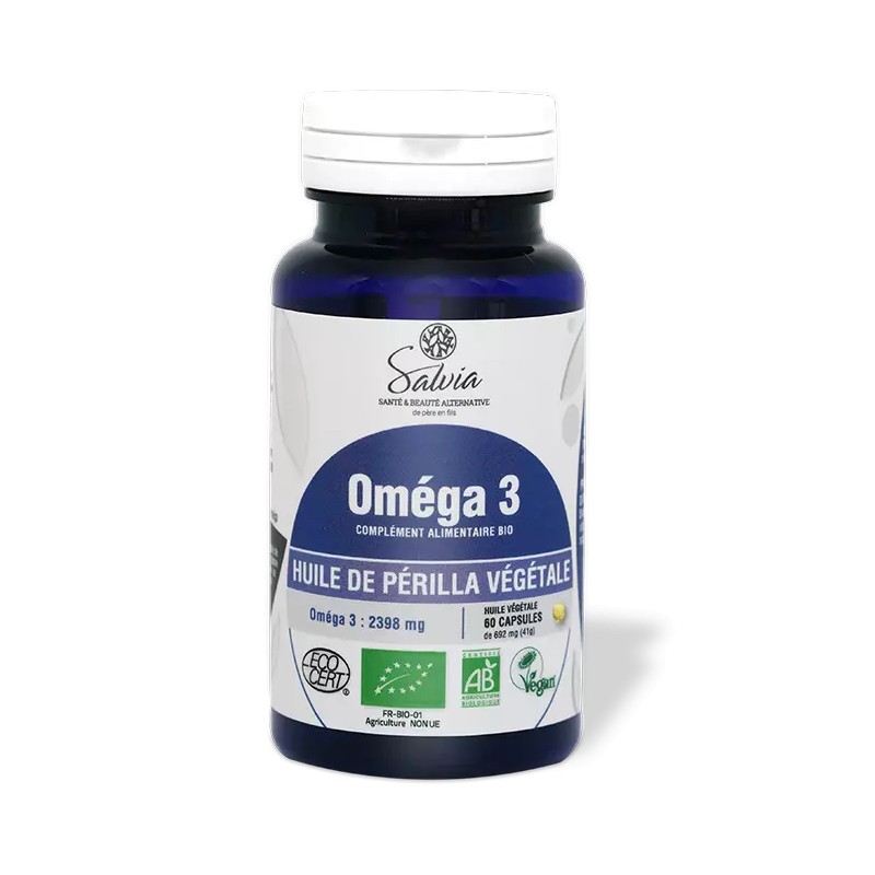 Oméga 3 périlla vegan 60 caps SALVIA  dans votre magasin bio en ligne Etiketbio.eu