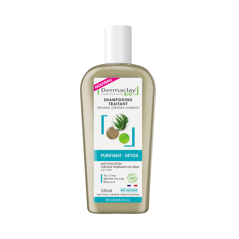 SHAMPOOING PURIFIANT DETOX 250ML DERMACLAY  dans votre magasin bio en ligne Etiketbio.eu