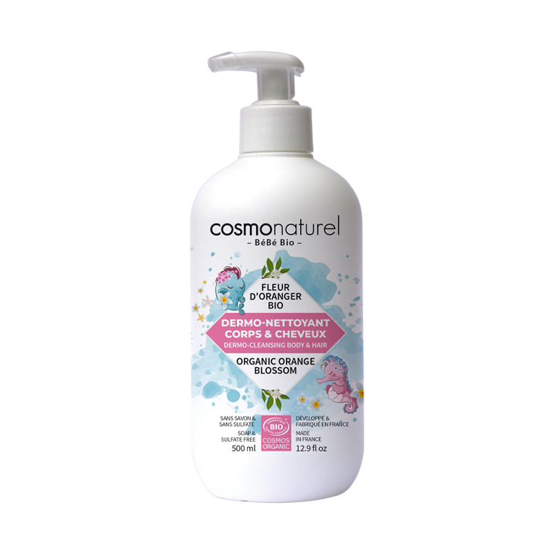 Gel dermo-nettoyant fleur d'oranger 500ml COSMONATUREL  dans votre magasin bio en ligne Etiketbio.eu