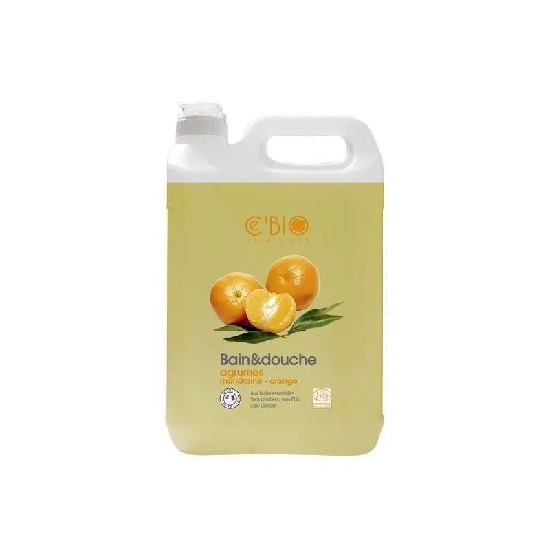 Bain & douche agrumes mandarine orange 5l   dans votre magasin bio en ligne Etiketbio.eu