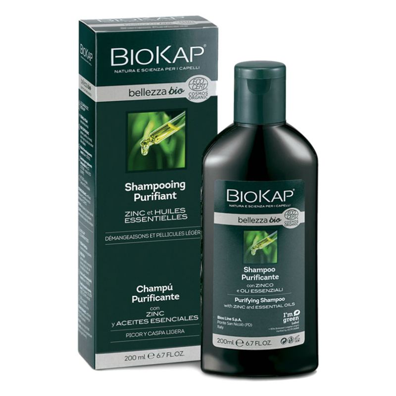 SHAMPOOING PURIFIANT BIOKAP BELLEZZA BIO - 200 ML BIOKAP  dans votre magasin bio en ligne Etiketbio.eu