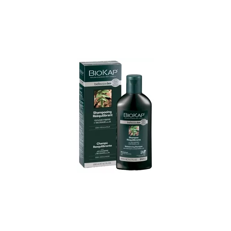 SHAMPOOING REEQUILIBRANT BIOKAP BELLEZZA BIO - 200 ML BIOKAP  dans votre magasin bio en ligne Etiketbio.eu