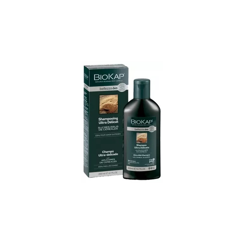 SHAMPOOING ULTRA DELICAT BELLEZZA BIO 200ML BIOKAP  dans votre magasin bio en ligne Etiketbio.eu