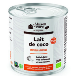 LAIT DE COCO A BOIRE 15% 200ML LA MAISON DU COCO  dans votre magasin bio en ligne Etiketbio.eu