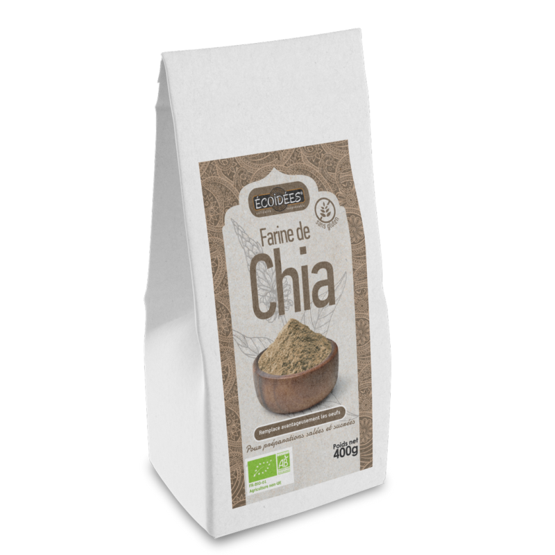 FARINE DE CHIA 400G ECOIDEES  dans votre magasin bio en ligne Etiketbio.eu