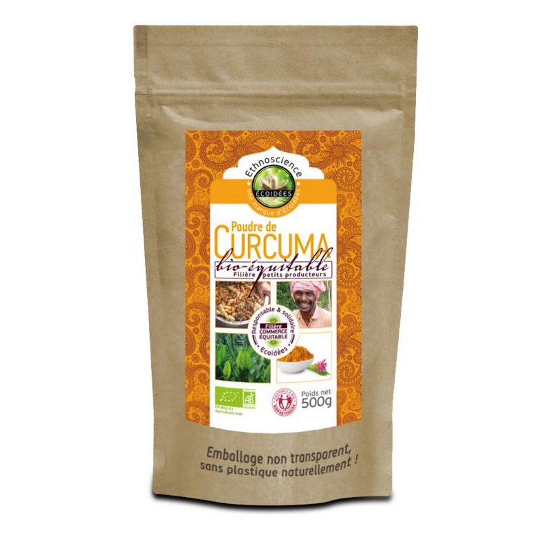 CURCUMA POUDRE 500G ECOIDEES  dans votre magasin bio en ligne Etiketbio.eu