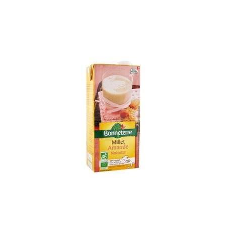 BOISSON MILLET AMANDE NOISETTE 1L BONNETERRE  dans votre magasin bio en ligne Etiketbio.eu