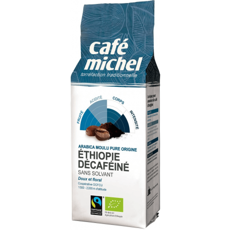 CAFE D'ETHIOPIE DECAFEINE PUR ARABICA 250G M CAFE MICHEL  dans votre magasin bio en ligne Etiketbio.eu