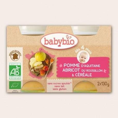 Babybio Pomme Abricot Céréale 2x130g